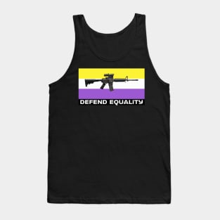 Defend Equality (Non Binary Flag)| First Amendment| Cool and Cute Stickers| T-Shirts Tank Top